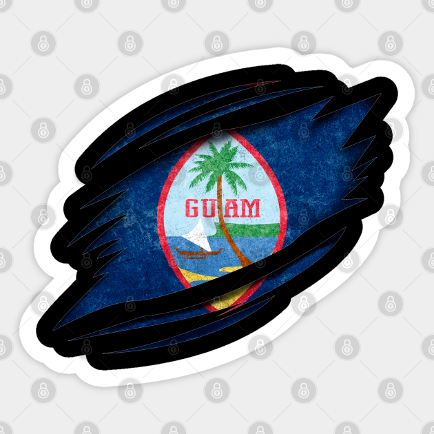 Home & Garden USA STICKER DieCut Vinyl Decal Seal of Guam Home Décor